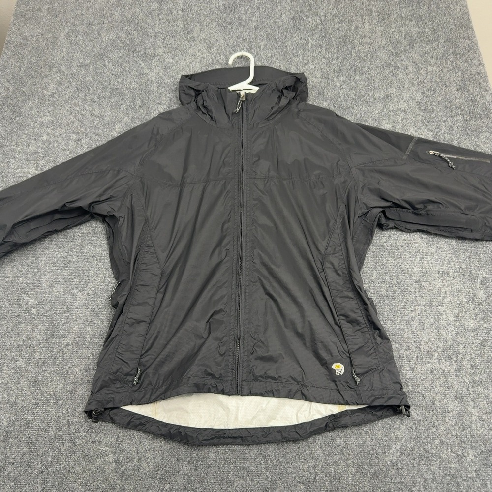 Mountain Hardwear Jacket Womens L Black Nylon Conduit Silk Hooded Gorpcore Style